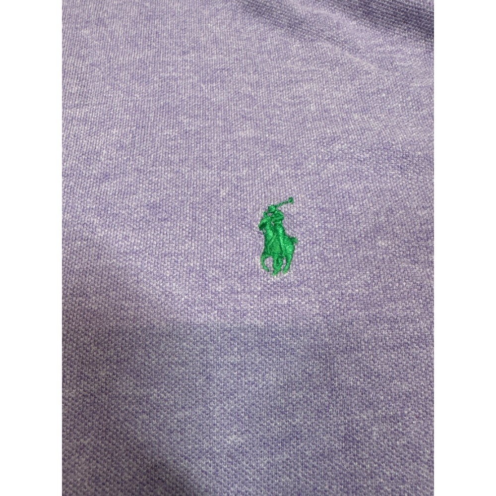 Polo Ralph Lauren Mens 3XLT Purple Heathered Short Sleeve Cotton Polo Shirt - Picture 3 of 7